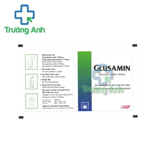 Glusamin 1500mg Pymepharco - Làm giảm triệu chứng của thoái hoá khớp gối